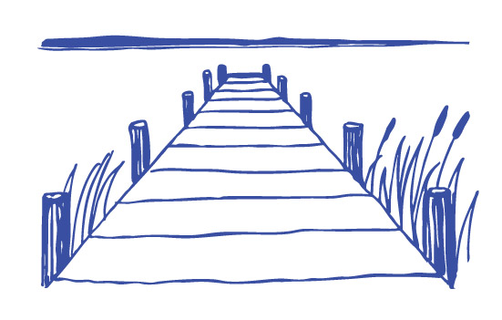 Abstrakte Linienzeichnung von zwei sich gegenüberstehenden Menschen mit Sprechblasen